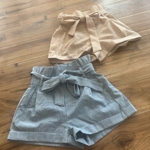 Two high waisted shorts
